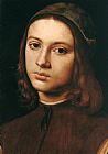 Portrait of a Young Man (detail) by Pietro Perugino